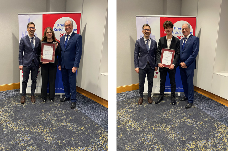 Gewinner der Doktorandenstipendien 2026: Laura Kaschke, Halle (Saale) und Tristan Gritzka, Lübeck. Herzlichen Glückwunsch!